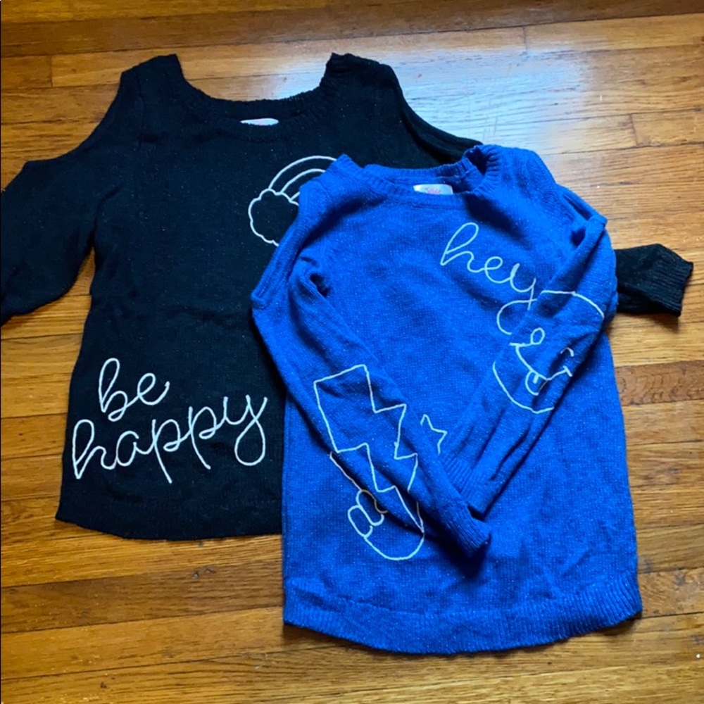 Sparkly Shoulder Out Sweater Bundle